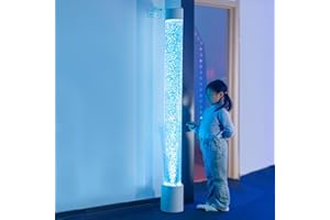 Tenmind 6FT Super Large Bubble Tube Lamp, Wall Mountable Aquarium Column with Remote & 8 Color Changing Lights – Calming Sens