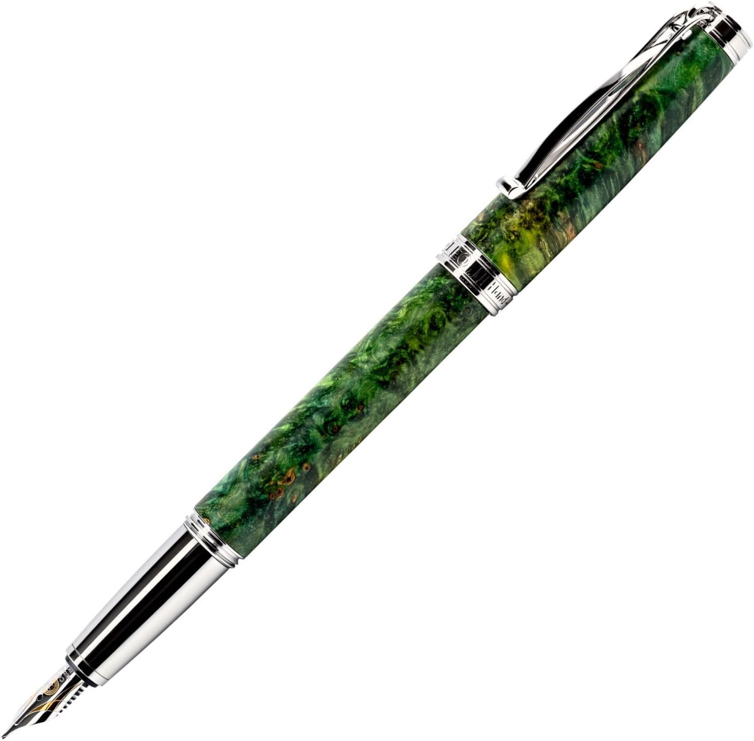 Cleo +++ Natura +++ Cartridge/Converter Fountain Pen F-Nib +++ green +++ HAND MADE IN GERMANY