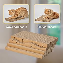 RUBMEOW Cat Scratcher Cardboard Pad Scratch