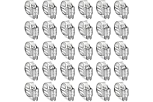 SDZONGES Hose Clamp, 30PCS Fuel Line Clamp, 1/4 inch to 7/16 inch Radiator Hose Clamps, Hose Clamps Stainless Steel(6-12mm).