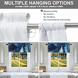 Batmerry Abstract Art Modern Kitchen Valances Half