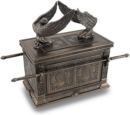 Impresionante caja de joyería con acabado en bronce del Arca del Pacto: Amazon.es: Hogar
