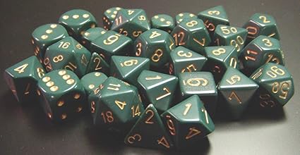 Dusty Green 12mm D6 Opaque Dice Block of 36