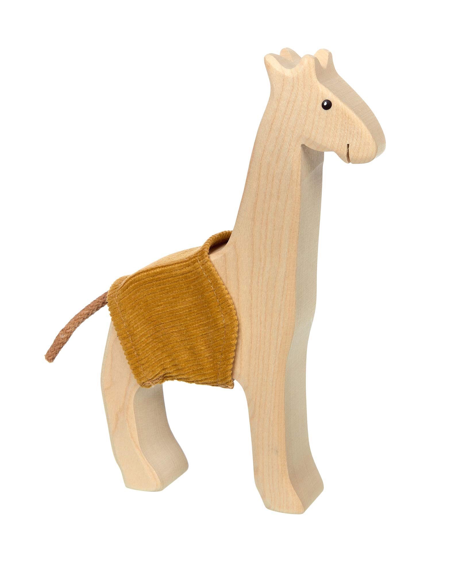 Sigikid Cudly Wudly 39393 Wooden Giraffe Toy for Girls and Boys, Recommended from 3 Years, Natural/Okker