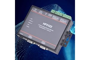 Fafeicy HF-5122 Serial Server Dual Serial Port to Ethernet RS232 / RS485 / RS422 Serial Server 5-36VDC, Industrial Connector