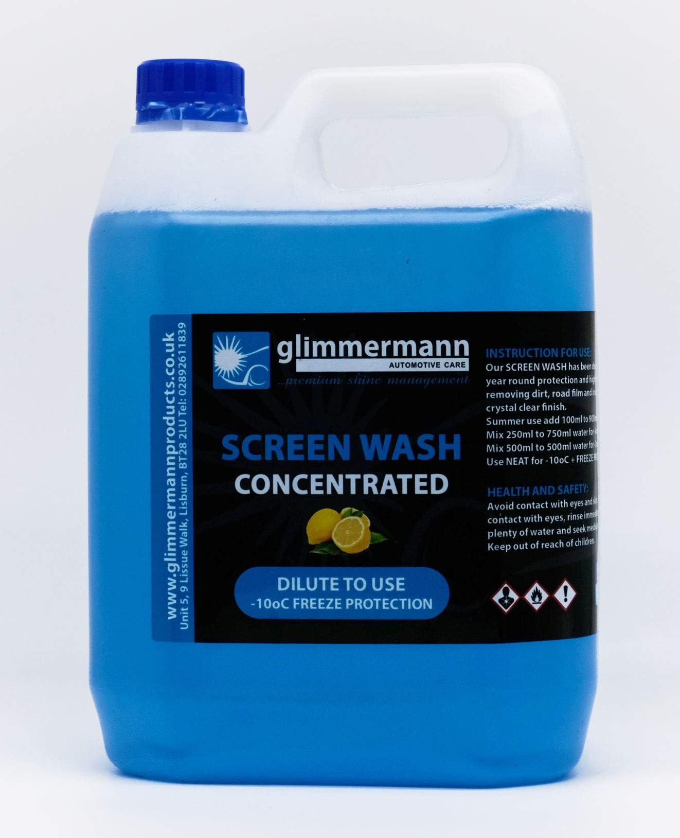 Extreme Winter Washer Fluid Screen Wash Concentrate Lemon Fragrance 2 x 5L Effective to -10oC (2x5L)