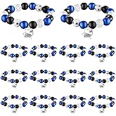 Quelay 12 Pcs Cheer Bracelet Bulk Cheer Team Gifts Cheerleading Charm Bracelet Sports Jewelry Accessories