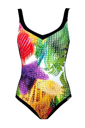 Charmline Badeanzug, bunte Palmen
