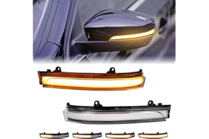 AreLokpri Dynamic Turn Signal Light Sequential Compatible With VW Jetta MK6 SE 2011 2012 2013 2014 2015 2016 2017 2018, Clear