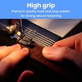 On1shelf Black Sew On Hook and Loop Tape Set 5cm-1m Nylon Fabric Fastener view 2