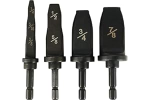 HIATSU 7-Piece Swaging Tool Set with Pipe Fitting Tools - Professional Copper Pipe Deburring Tool Kit for HVAC with Storage Case