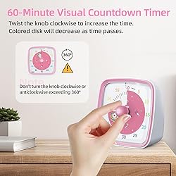 Ainowes 60-Minute Visual Timer with Night