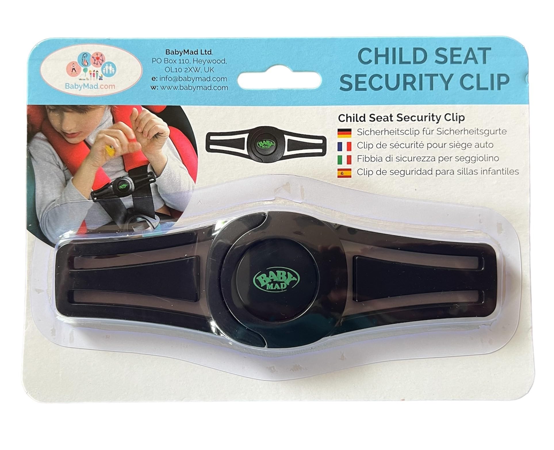 Car Safety Seat Strap Belt Lock Tite Tight Harness Clip Safe Buckle for Baby (Black)