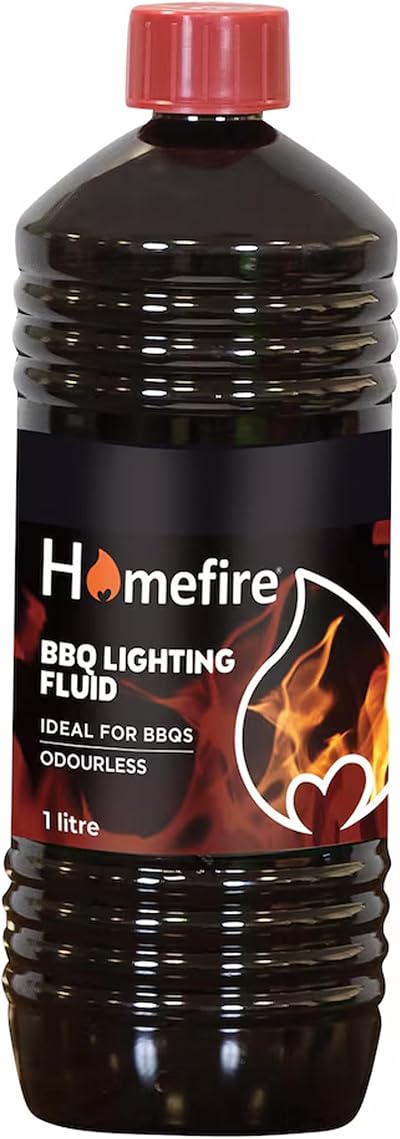 Homefire Barbecue Lighting Fluid 1L Quick Easy Grill Ignition Charcoal Fire Pit