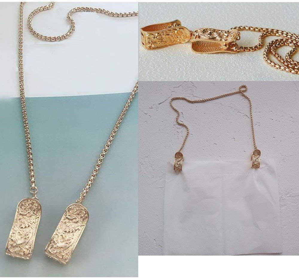 925 Sterling Silver Napkin Clip，Portable Napkin Holder Necklace Napkin