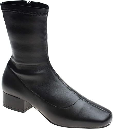 stretch ankle boots low heel
