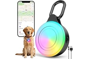VEBISO 2-in-1 GPS Tracker & Dog Light - Smart Tracking Pet LED Light for iOS Only - Rechargeable IP68 Waterproof Dog Collar Light with 6 Modes for Night Walking - Works with Apple Find My, No Subscription