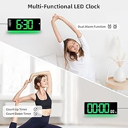 17.5” Digital Wall Clock, LED Display with