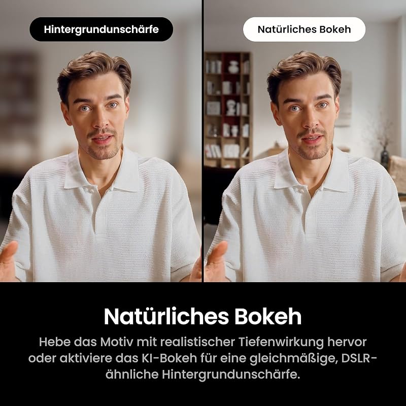 Link 2C Pro Auf Geht's-Bundle – 4K PTZ-Webcam für PC/Mac, 1/1,3"-Sensor, Schwachlicht, Auto-Framing, HDR, rauschunterdrückende Richtmikrofone, unterstützt Stream Deck, Zoom