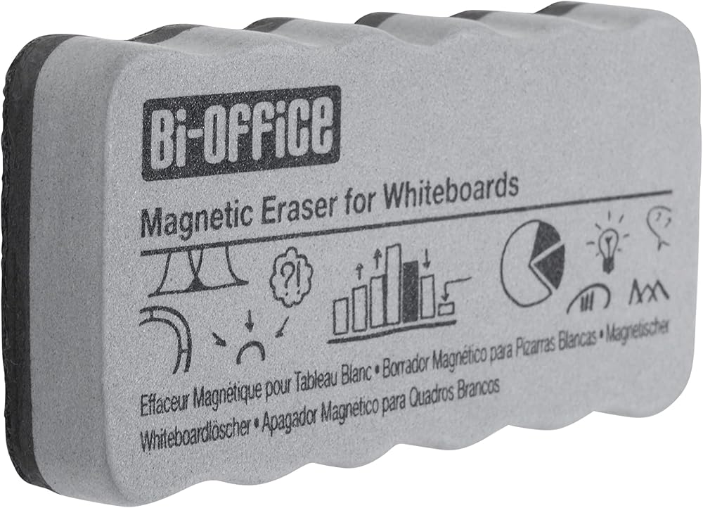 Bi-Office Light Weight Magnetic Board Eraser Grey 105 x 55 x 23 mm