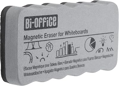 Bi-Office Light Weight Magnetic Board Eraser Grey 105 x 55 x 23 mm