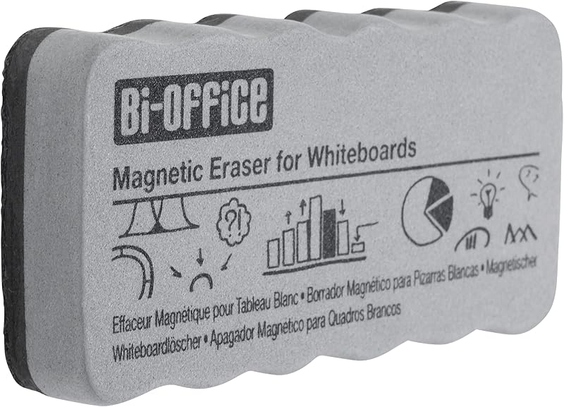 Bi-Office Light Weight Magnetic Board Eraser Grey 105 x 55 x 23 mm