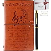 Music Lover Gifts Music Teacher Gifts for Women Leather Journal Notebook Music Teacher Appreciation Gifts Music Lover Gifts for Teacher Musicians Women Men Friend on Birthday Graduation Christmas
