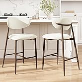 MALOL Bar Stools Set of 2, Counter Height bar stools, Kitchen Bar Stools with Backs, Modern Upholstered, Modern Bar Stools wi