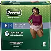 Depend FIT-FLEX Adult Underwear Pull On Medium Disposable Heavy Absorbency, 47932 - CASE of 36