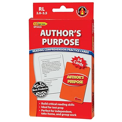 Authors Purpose Practice Cards Red Level