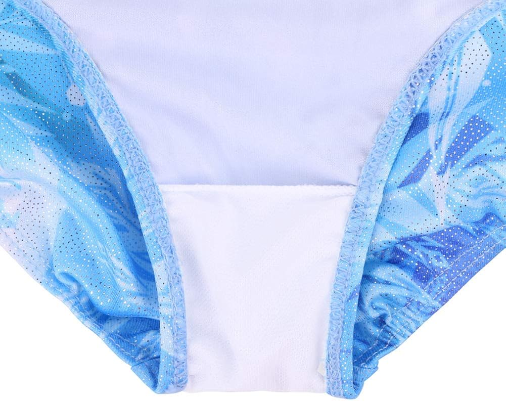 TFJH E Kids Little Girls' One Piece Sparkly Gymnastics Leotard Practice Outfits: Clothing