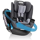 Evenflo REO by Revolve360 Rotating Convertible Car Seat with Quick Clean Cover, Infant to Toddler, Forward and Rear Facing, Compact Design, One-time Install (Danvers)