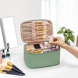 Ethereal Travel Makeup Bag Large Capacity Green Waterproof Cosmetic Organizer view 8