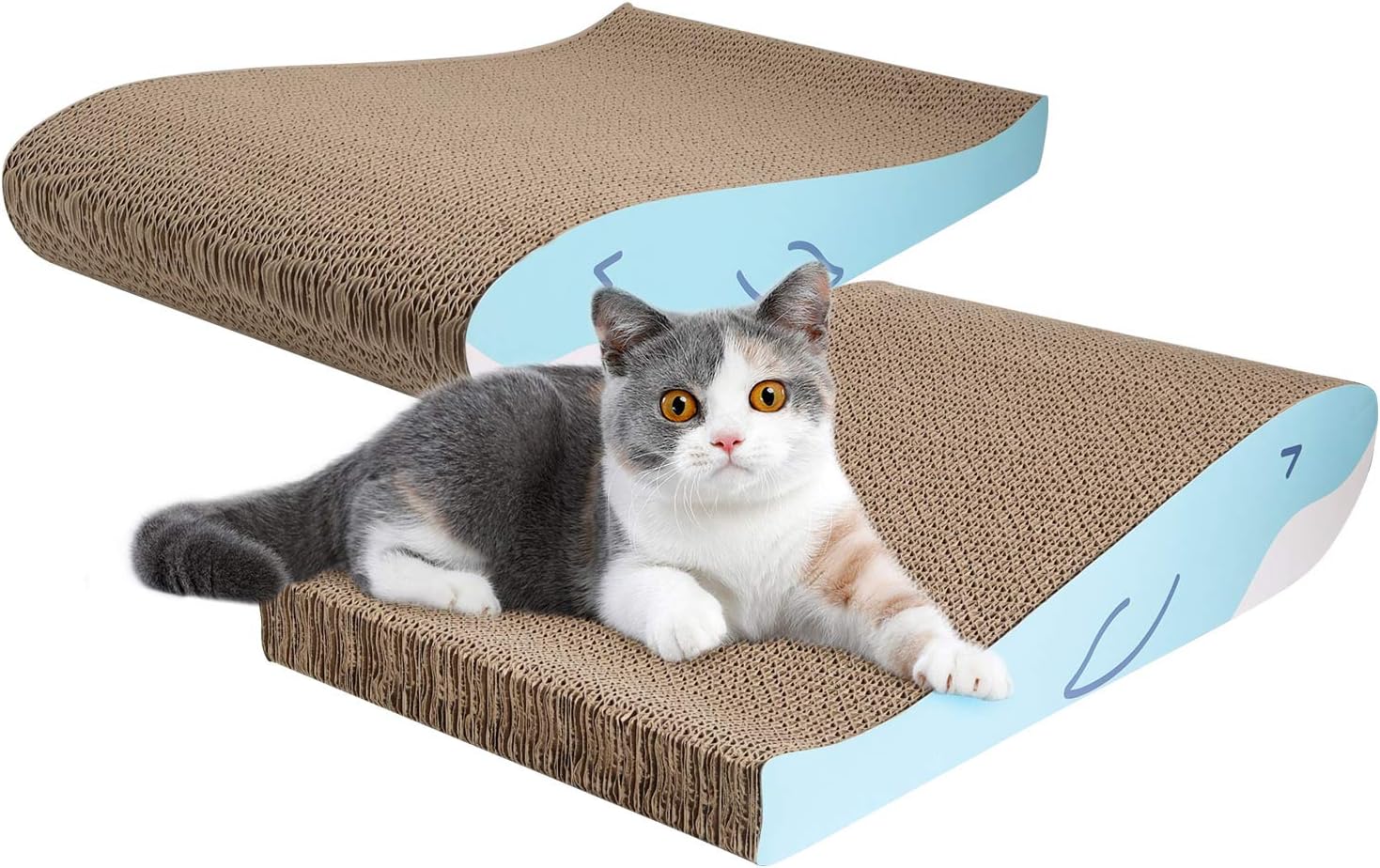 ComSaf Durable Cat Scratcher Cardboard, Inclined Kitty Scratching