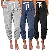SUNBS 3 Packs Womens Sweatpants Baggy Comfy Lounge Pants Yoga Joggers Workout Pajamas Clothes Casual Fall Fashion 2026