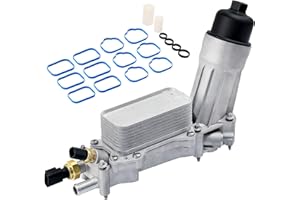 PIRIPARA 926-959 926-876 Upgrade Aluminum Engine Oil Cooler Oil Filter Housing for 2011-2016 Jeep Wrangler Grand Cherokee Dodge Challenger Charger Journey Caravan Durango Chrysler 200 300 Town Country Ram 3.6L