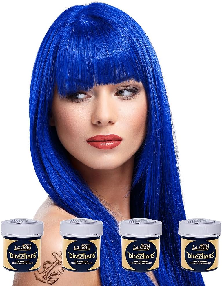 La Riche Directions Semi-Permanent Hair Dye Midnight Blue 4 x 88ml Pots