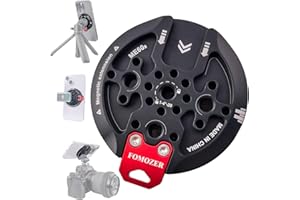 FOMOZER Magnetic Tripod Mount Adapter with 1/4" Threads & Multi-Angle Arri Holes, MagSafe Compatible Stand for iPhone 16 Pro 