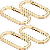STSTR Oval Spring Ring Clips, Metal Keyring Purse Clip, Heavy Duty Opening O Ring Carabiner for Keychains,Backpacks, Keys