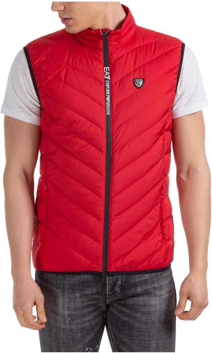 ea7 red gilet