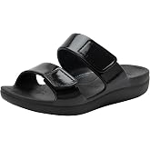Alegria Women Orbyt Double Strap Lightweight Recovery Slide Sandal With Arch Support