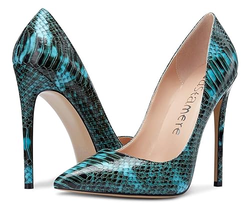 Castamere Womens Sky High Heels Basic Pumps Pointed Toe Stilettos