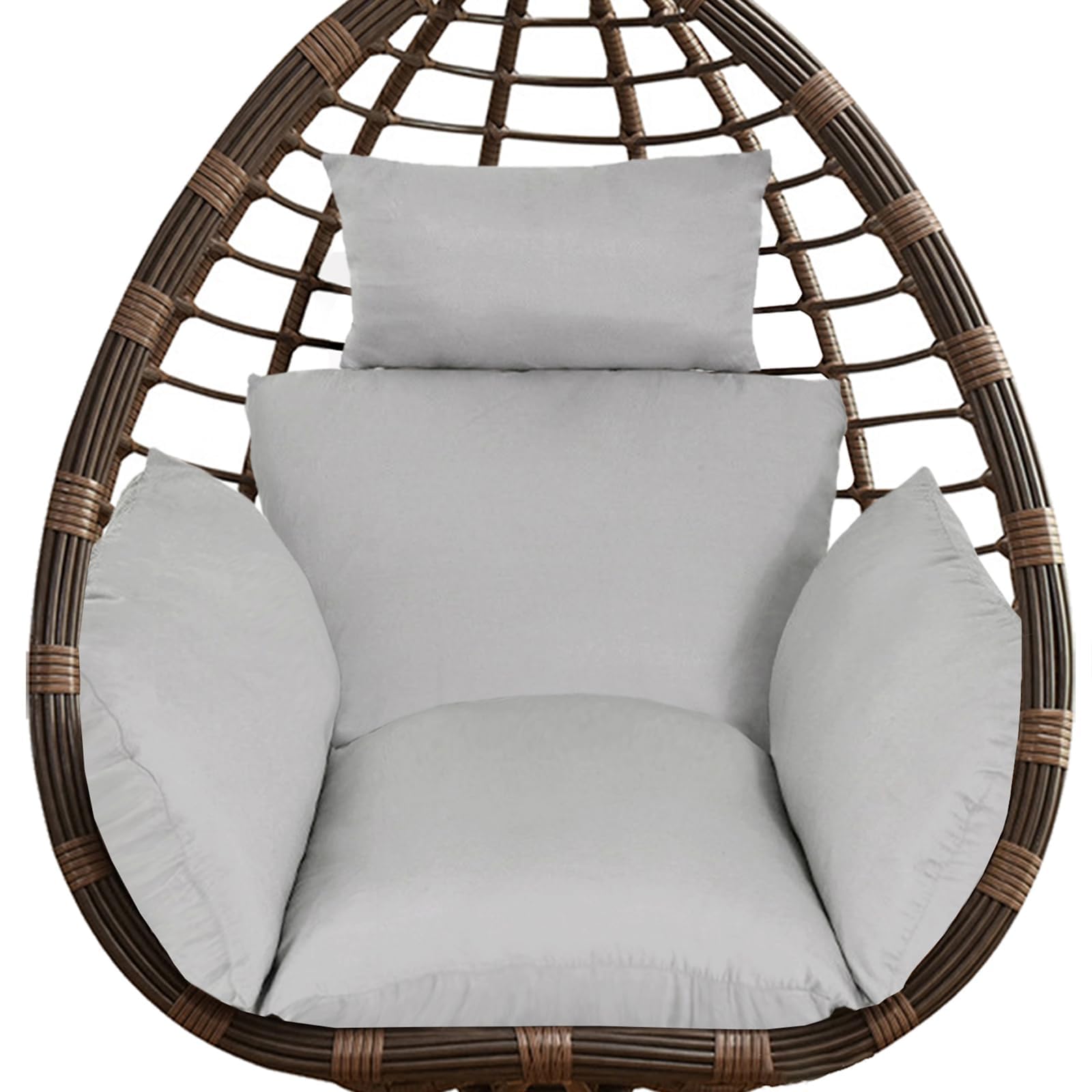 Fresh Fab Finds Egg Chair Cushion Hanging Basket Seat Cushion Thicken Soft Egg Swing Chair Pad Hanging Egg Chair Cushion with Headrest