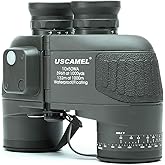 USCAMEL 10X50 Marine Binoculars for Adults with Rangefinder Compass, Waterproof Marine Binoculars for Sailing Boating Fishing