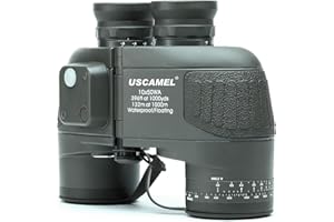 USCAMEL 10X50 Marine Binoculars for Adults with Rangefinder Compass, Waterproof Marine Binoculars for Sailing Boating Fishing
