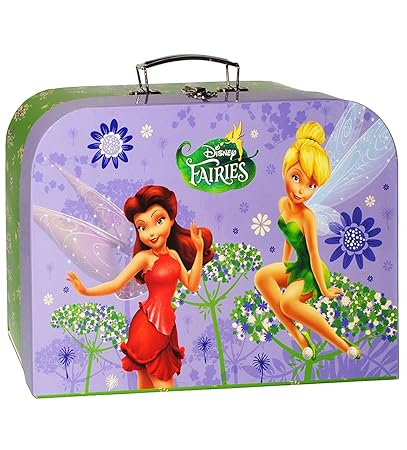 alles-meine.de GmbH großer Kinderkoffer - Disney Fairies / Tinkerbell - 34 cm - Puppenkoffer Koffer Kinder Puppen - Pappkoffe