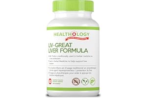 Healthology Liv-Great Liver Formula – Liver Detox & Protection Support – Phase 1 & 2 Detox, Antioxidant Liver Health – 60 Cap
