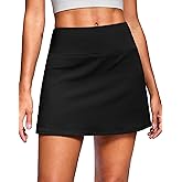 SANTINY 14" Skorts for Women with 2 Pockets High Waisted A Line Casual Pickleball Golf Skort Athletic Tennis Skirt