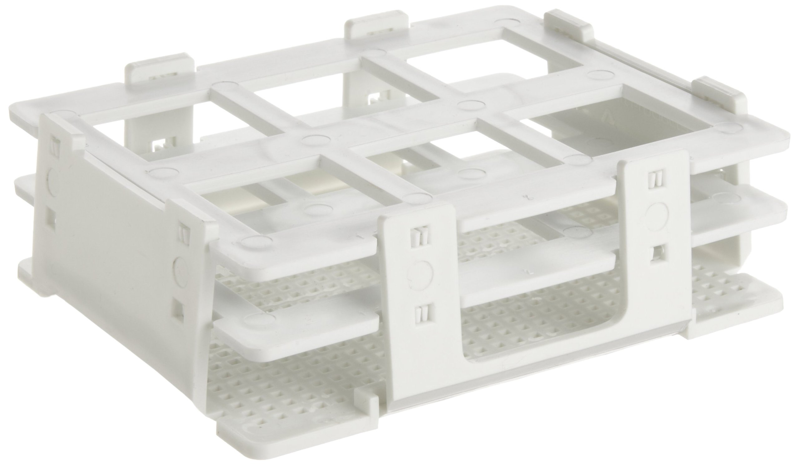 Bel-Art F18514-0030 No-Wire Bottle and Vial Rack; 25-30mm, 6 Places, 5.08 x 4.15 x 1.70 in., Polypropylene