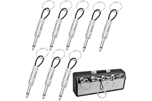 AEIMIAIDE 8pcs Guitar Key Holder, Wall Mounting Keychain Holder, Music Gift for Recording Studio, Rehearsal Space, Guitar Lov